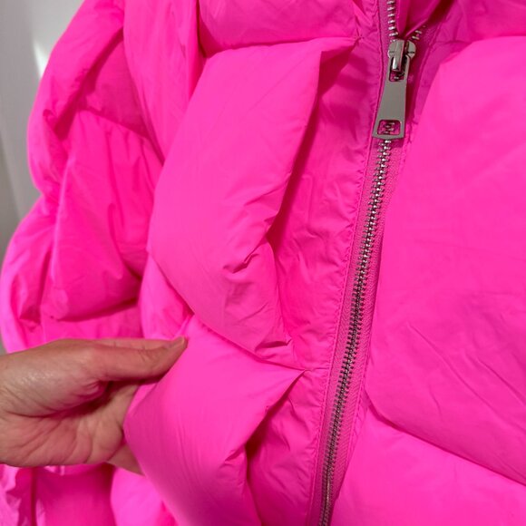 Azalea Wang Lykke Puffer Jacket NWT – Hot Pink Oversized Quilted Bubble Coat (Si - Picture 7 of 13